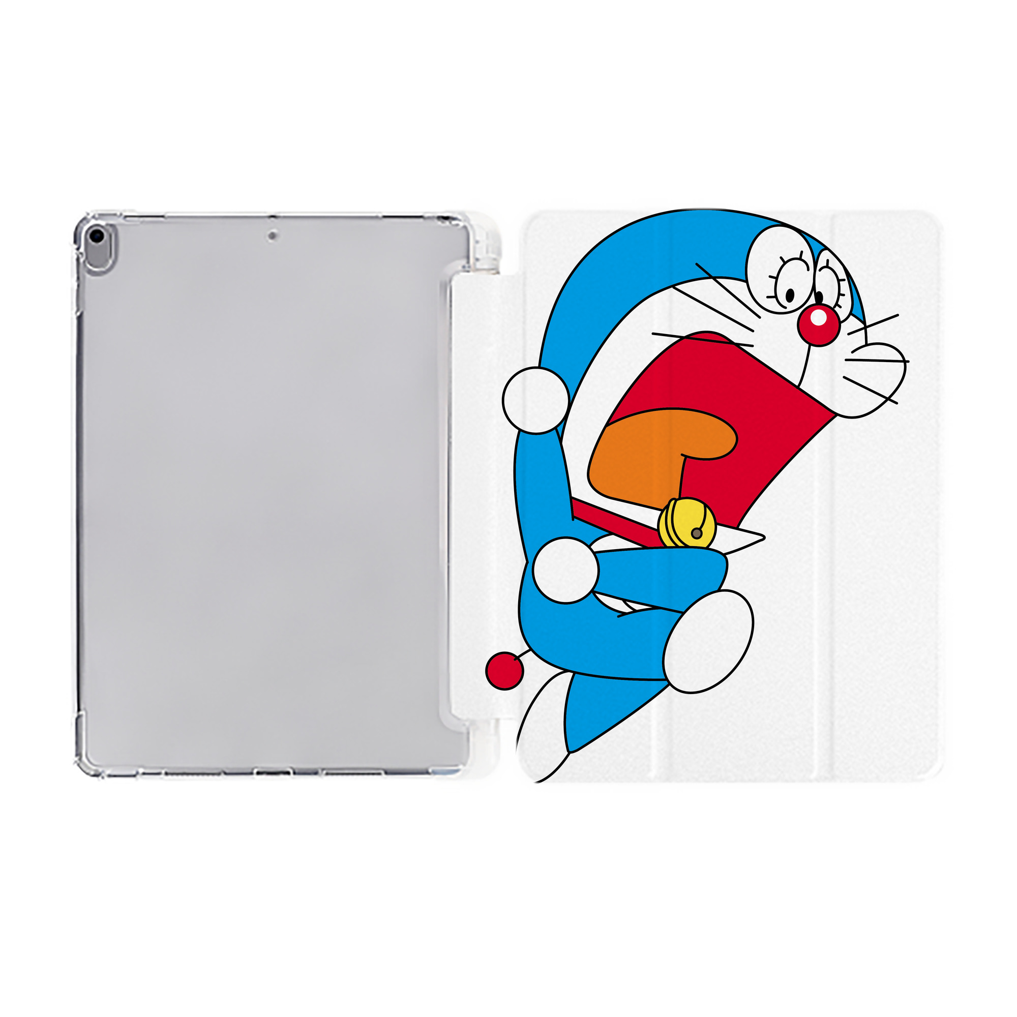 （画像用） ドラえもん Doraemon IPad ケース ペン収納付き 三つ折りスタンド PUレザー×シリコン 対応機種9.5/10.5/10.9インチ